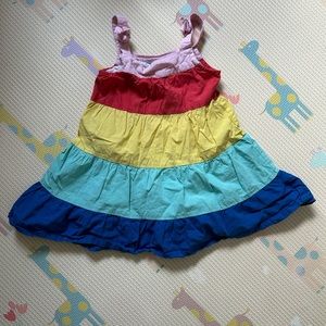 Hanna Anderson Colorblock Rainbow Tiered Dress
